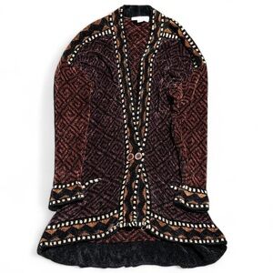 Vintage Peri Basel Chenille Long Cardigan Sweater